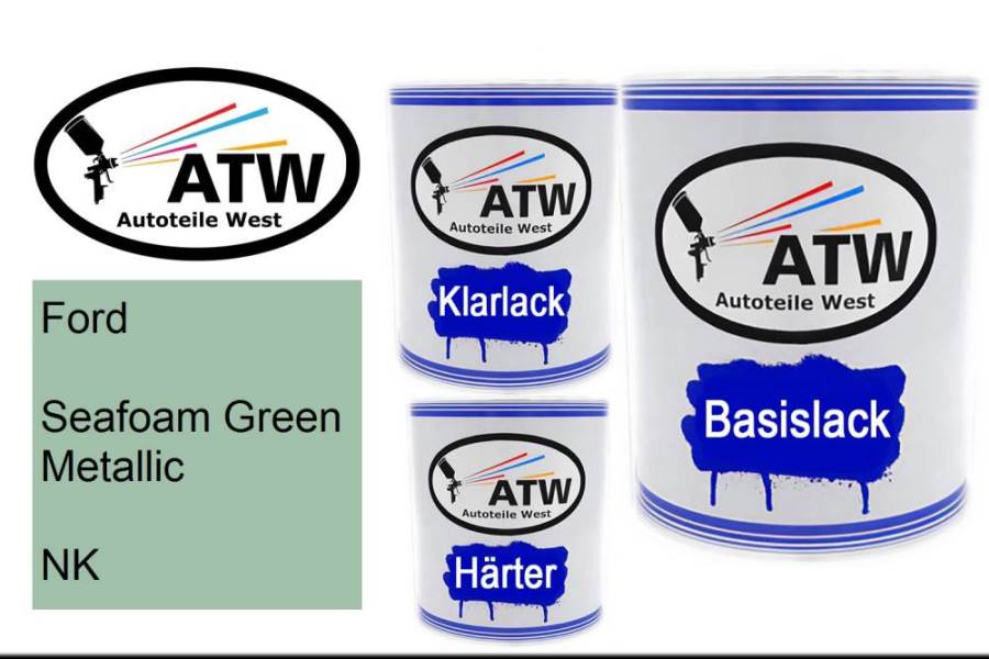 Ford, Seafoam Green Metallic, NK: 1L Lackdose + 1L Klarlack + 500ml Härter - Set, von ATW Autoteile West.